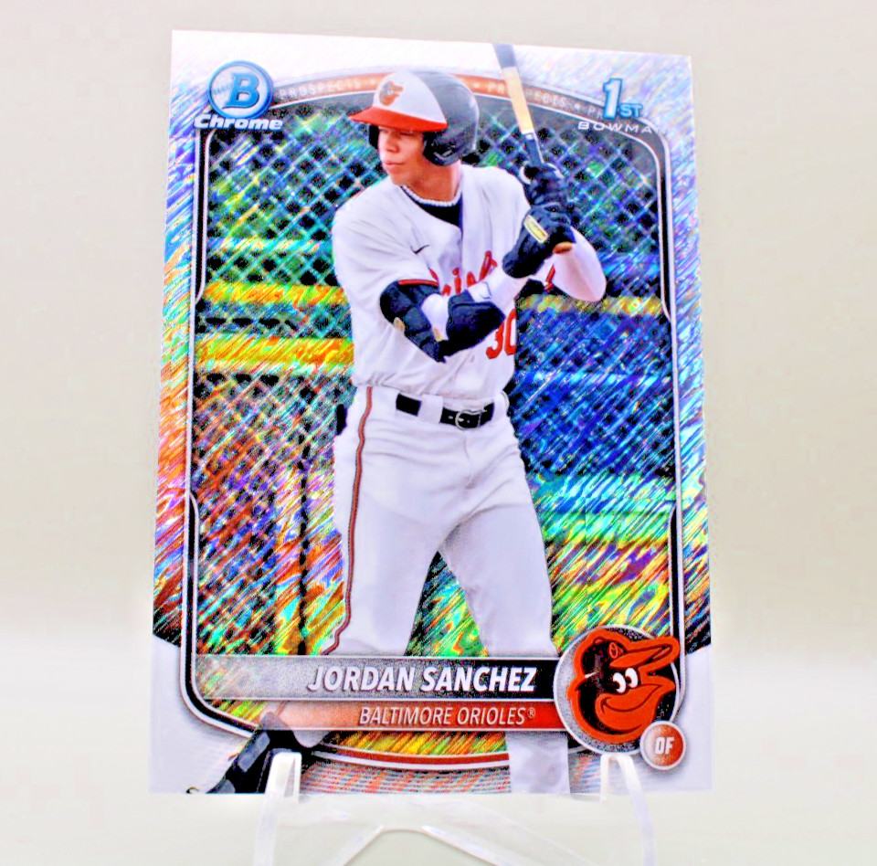 2025 Bowman Chrome - Prospects Jordan Sanchez #BCP-208 Shimmer Refractor (RC)