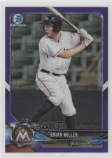 2018 Bowman Chrome Prospects Purple Refractor 90/250 Brian Miller #BCP60 0i21