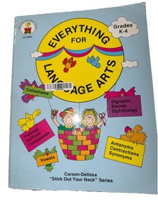 Vintage 1988 Carson Dellosa Language Arts Learning Homeschool K-4 Unused 384 Pgs