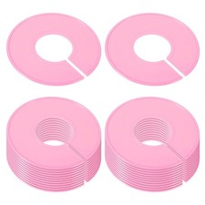 24pcs Clothes Dividers Clothing Rack Size Dividers Round Separator Pink