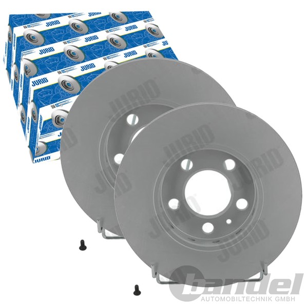 2X Jurid Bremsscheiben Vorne 256Mm BelÜFtet Passend FÜR Audi A1 A2 A3 Seat-image