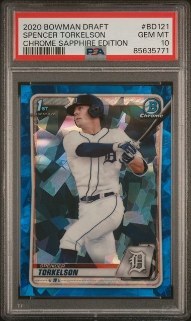 2020 Bowman Chrome Draft Sapphire #BD121  Spencer Torkelson  - PSA 10 Rookie 1st