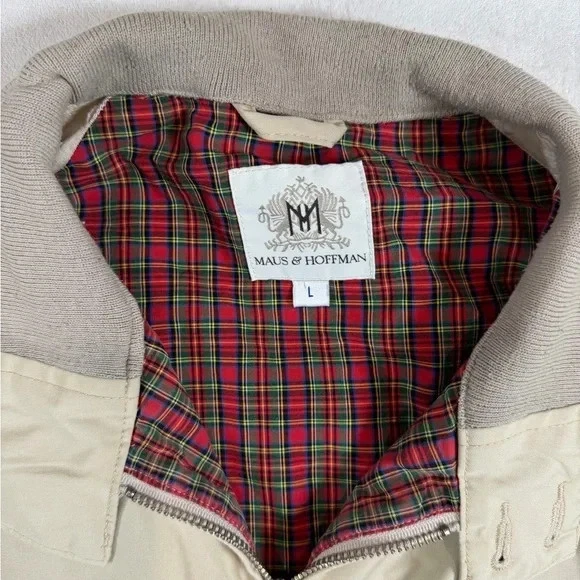 Men's Maus & Hoffman Baracuta Harrington Beige Bomber Jacket - Image 2 of 4