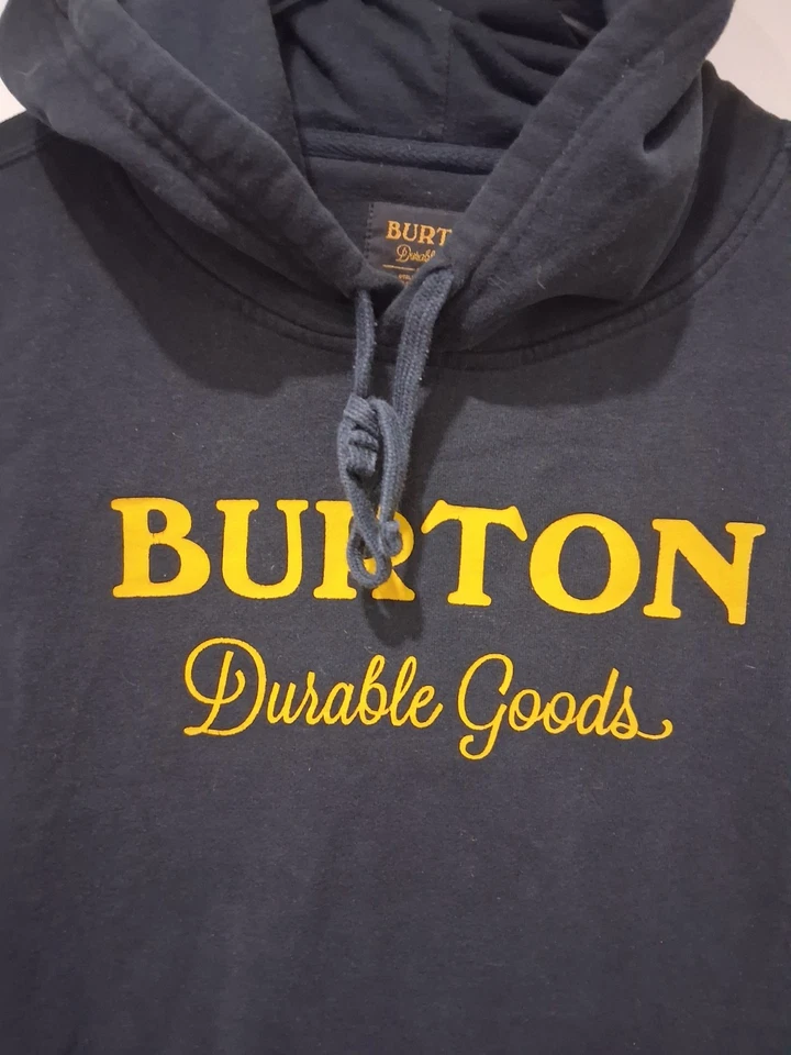 Pulôver Burton Durable Goods com capuz masculino XL cordão bolso logotipo soletrado - Imagem 2 de 4