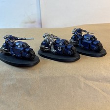 Warhammer 40k Space Marine Ultramarines Painted Outriders 3x  945 