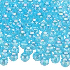 400pcs Acrylic Round Beads AB Colors 8mm Loose Craft Beads Aquamarine AB