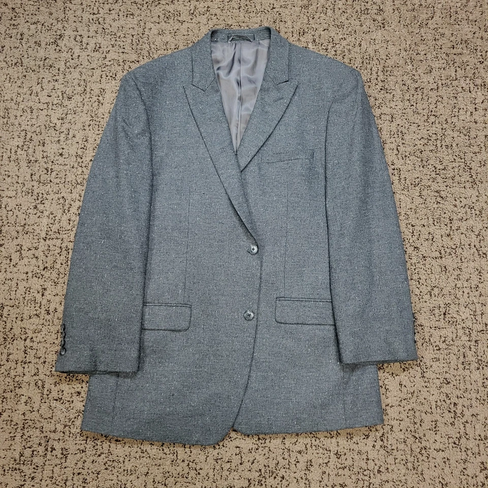 ANDREW MARC New York Dos Piezas Botón 100% LANA Traje Para Hombre 42 R Gris 35x29 Pantalones Foto 3 de 4