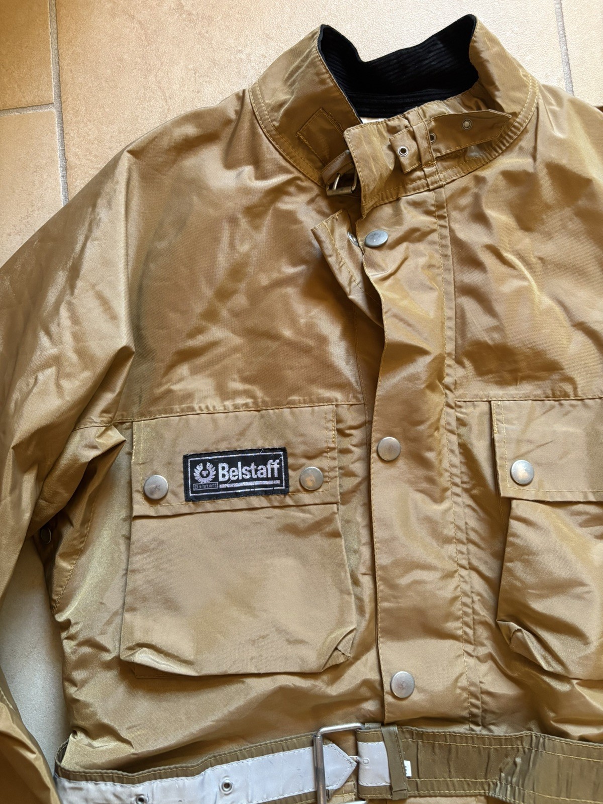 Giacca Belstaff Trialmaster vintage nylon color sabbia/oro tg. M
