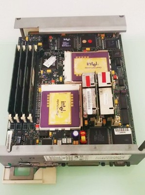 INTEL 2X PENTIUM PRO Dual channel Gold Top CPU Board High collection value