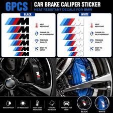 6pcs Car Brake Caliper Sticker Heat Resistant Decals For Bmw 6pcs Car Brake Caliper Sticker Heat Resistant Decals For Bmw
