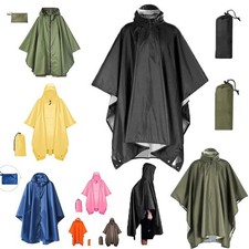 Outdoor 3 In 1 Military Raincoat Hooded Sleeve Waterproof Rain Poncho Rain Cover