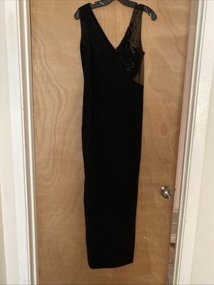 Eva Chun Floor Length Cocktail Dress Size 6 100% Silk