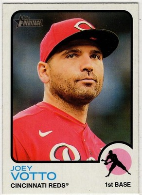 2022 Topps Heritage Baseball Joey Daniel Votto No. 52 Cincinnati Reds