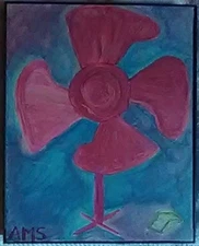 The Unfiltered Fan: Framed 8" x 10" Acrylic Painting by Angela Smith-Glover