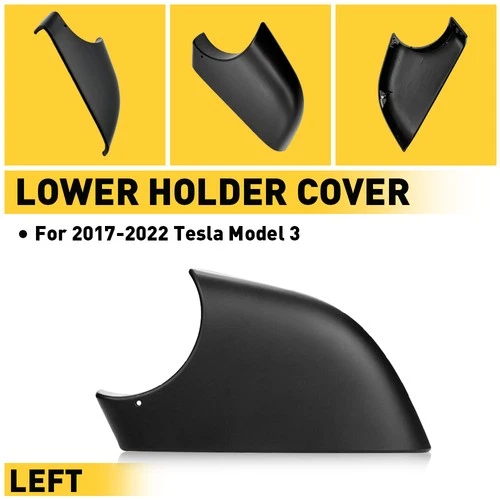 Left Driver Rearview Mirror Lower Cover Holder Black for Tesla Model 3 2017~2023