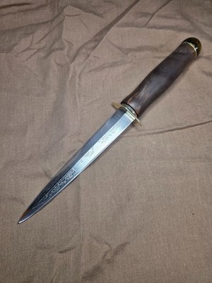 Two-Sided Soligen Germany Dagger; Restored Black Walnut, Brass, Stone Handle