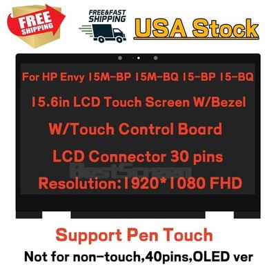 15.6''For HP Envy X360 15M-BP100 15M-BP1XX 15M-BP0XX FHD LCD Touch Screen w/Bezel