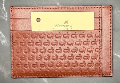 2026 Masters Tournament Brown Logo Pattern Leather Card Case Wallet Augusta