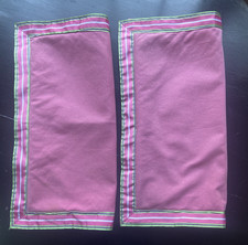 Pair of VGC Lauren Ralph Lauren Pink Square Pillow Shams Hampton Beach Club 20"