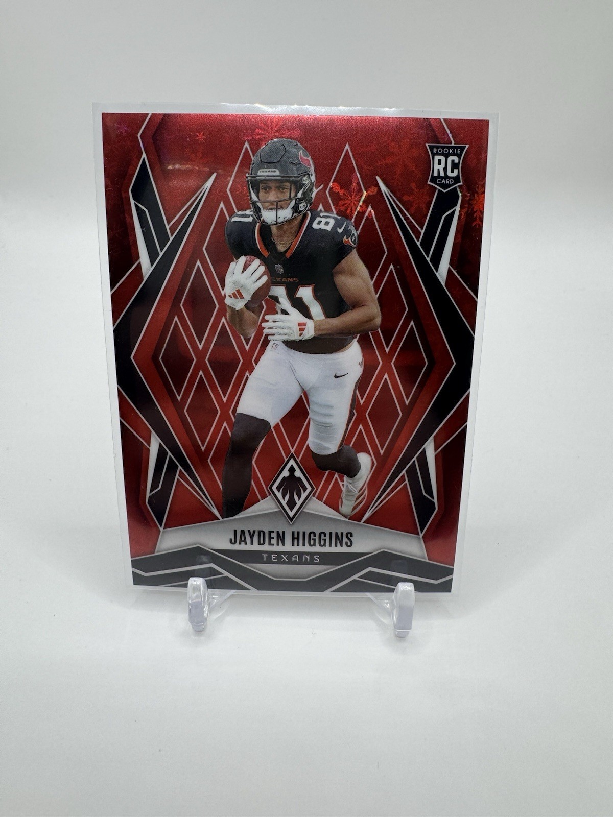 2025 Panini Phoenix - Rookies Jayden Higgins #180 Red Winter /399 (RC)