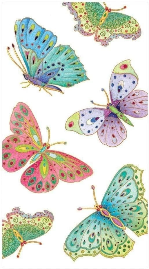 Toallas de papel para invitados mariposas con joyas perla 3 capas 30 unidades multicolor Foto 3 de 3