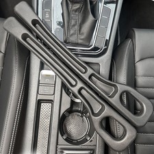 2PCS Car Seat Gap Filler Organizer Phone Holder Storage Box Universal Black