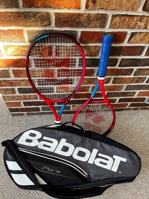 Yonex VCore Feel Prestrung 4 3/8 w/ Babolat RH X 3 Pure Cross 2 Racket Bag