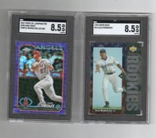 1994 Upper Deck Alex Rodriguez 2024 Topps Mike Trout Logofractor SGC Graded