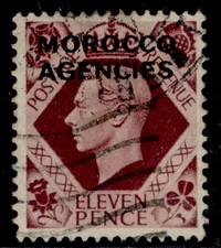 MOROCCO AGENCIES (GB) GVI SG90, 11d plum, USED. Cat £16.