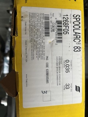 NEW ESAB SPOOLARC 83  WELDING WIRE .035 33 LBS