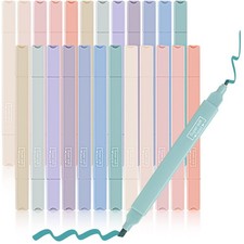 Meanplan 24 Pcs Aesthetic Cute Highlighters Double Ended Highlighter Mild Ass...