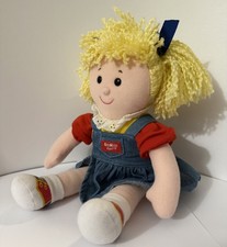 VINTAGE EDEN TOYS PLUSH DOLL OSHKOSH B'GOSH GIRL WITH DENIM JUMPER 13"