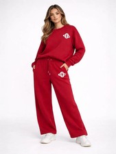 Womens Ladies Tracksuit Fleece Tracksuit Lounge wear Sweater Trouser Co-Ord Set
