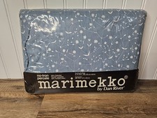 Vintage Sealed Marimekko Dan River ONE King Flat Sheet 108 x 102 in Meadow Blue