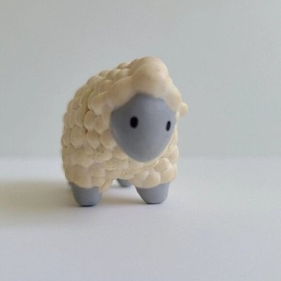 1 White Gray Sheep Toy Replacement Part 2'' Ages 3+ Farm Barnyard Barn Animals