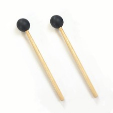 2 Pack Tuning Fork Mallet Striker with Rubber Tip Silicone Hammer with Wood H...