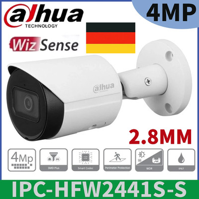 Dahua IPC-HFW2441S-S 4MP IR Bullet WizSense IP Kamera festem Brennpunkt 2.8mm DE