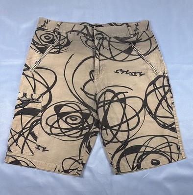 Stussy x futura パンツ Stussy Futura 2000 Atomic Rings AOP Cargo Shorts Ripstop Beige