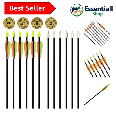 28-inches Fiberglass Archery Target Arrows - Practice Arrow or Youth Arrow fo...