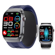 Bomba de aire 2.06" airbag presión de oxígeno en sangre exacta BP&ECG Smartwatch S100 EDA NFC
