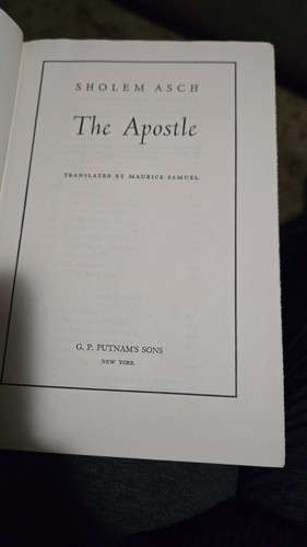 Vintage The Apostle By Sholem Asch translated by Maurice Samuel 1943 Putnam H/C - Picture 10 of 12