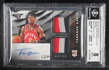 2019 Panini Black Rookie Memorabilia Copper 3/25 Terence Davis BGS 8 Auto 01su