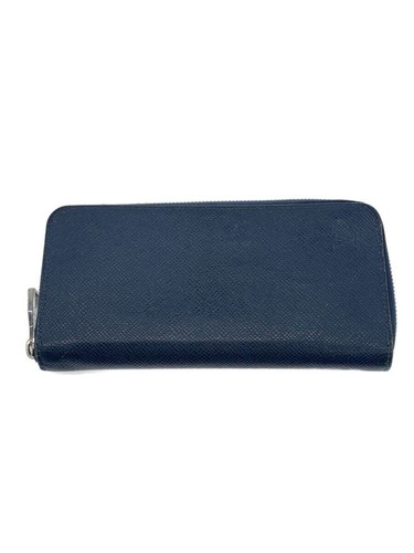 Louis Vuitton Long Wallet Zippy Vertical Tiger Leather Navy Men's Used