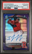 2025 BOWMAN CHROME PROSPECT AUTOS #CPAJGA JHOSTYNXON GARCIA 95/250 PSA 10