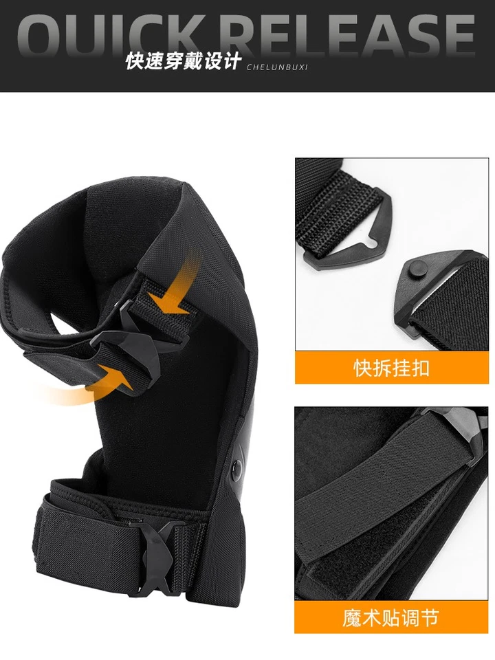 Joelheiras e protetores de cotovelo de motocicleta equipamento de proteção à prova de vento para andar - Imagem 4 de 4