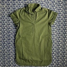 Gap Women’s Shortsleeve Popover Mini Dress Olive Green Size Medium 100% Cotton