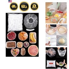 300 Pcs Reusable Elastic Food Covers Stretchable Bowl Plate Covers for Bre...