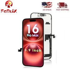 For iPhone 16 Pro Max LCD Screen Digitizer Replacement Touch Frame Assembly 6.9'