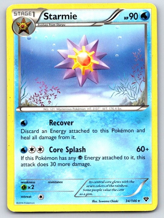 Starmie 34/146 Rare XY Base Set LP Pokemon TCG