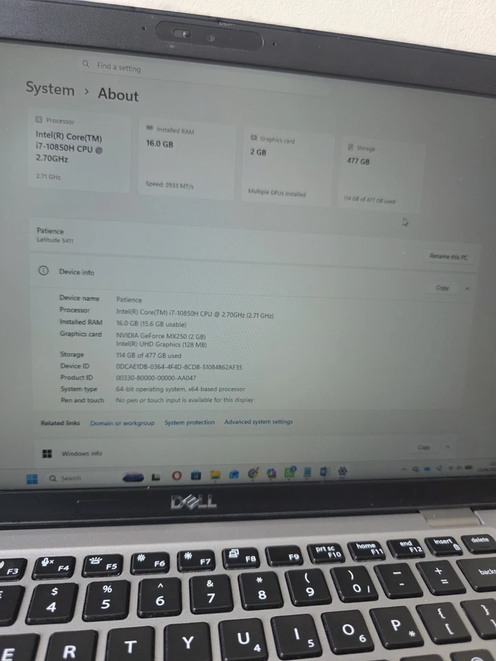 Dell Latitude 5411 · i7-10850H · 16GB · 512GB, photo 2 of 5